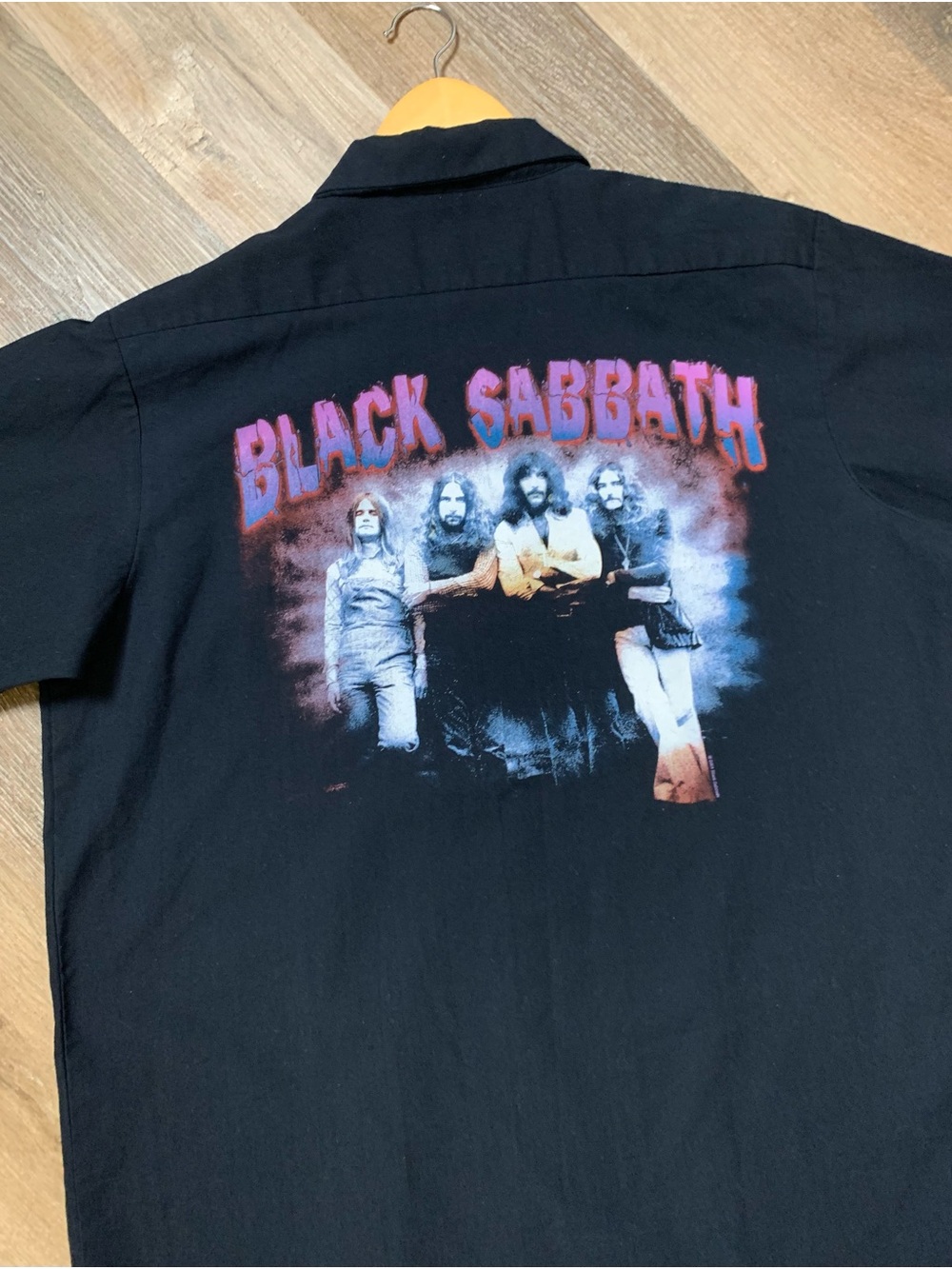 RARE VTG 2001 Black Sabbath Ozzy Rock N Roll Occupational Wear Button Up Shirt